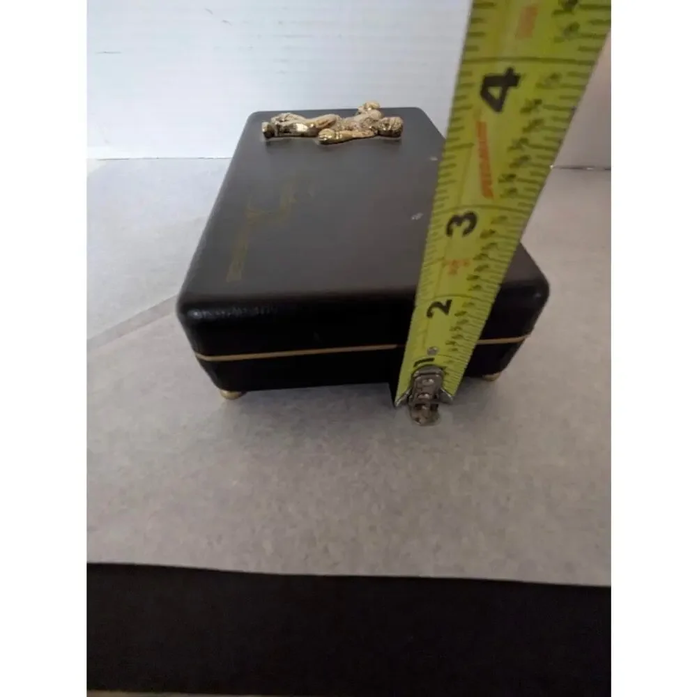 Vintage Mid Century Men’s MCM Bowling Motif Faux Leather Valet Box